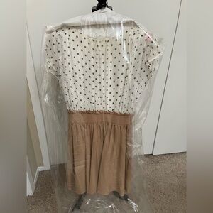 Polka Dot and Tan Dress